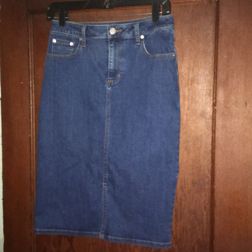 Banana Republic Seamed Denim/Jean Skirt Sz 2 NWT